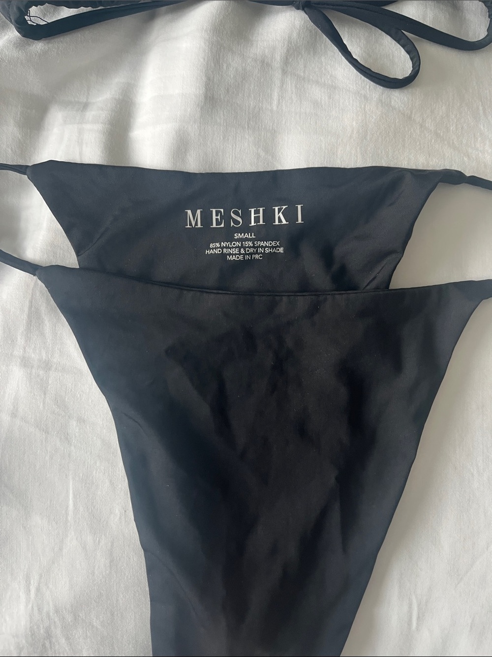 Meshki Black String Triangle Bikini Set - Picture 2 of 4